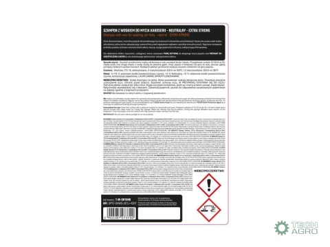 Szampon z woskiem do mycia karoserii - neutralny - EXTRA STRONG, 1l - koncentrat, TEGER