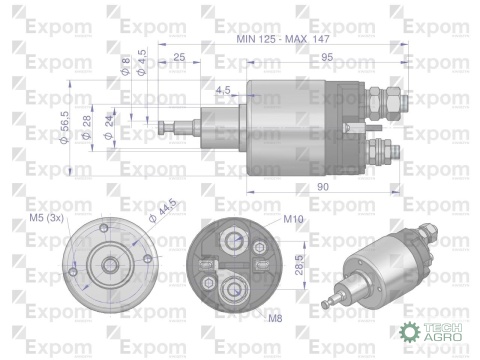 Wyłącznik ( włącznik) rozrusznika Blue Line 7152560.-762 New Holland. Perkins EXPOM KWIDZYN eu