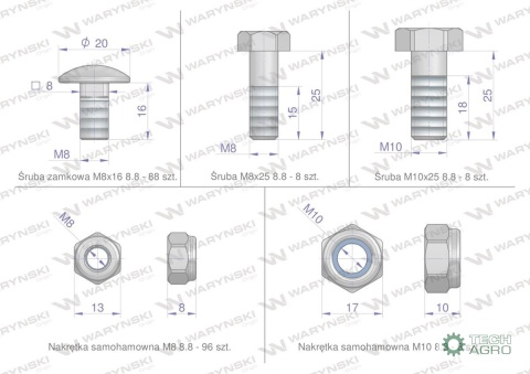 Zestaw PIŁ KEMPER 4500, 445, Waryński Zestaw PIŁ KEMPER 4500, 445, Waryński