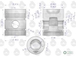 Zestaw naprawczy silnika 31358348, 0437990 MF4 (komplet) ORYGINAŁ URSUS
