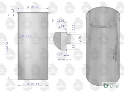Zestaw naprawczy silnika 31358348, 0437990 MF4 (komplet) ORYGINAŁ URSUS