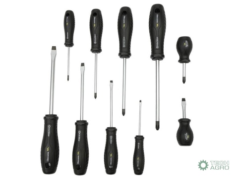 Zestaw wkrętaków ze stali odpornej naskręcanie SVCM 10 szt z hartowanymi grotami Waryński Zestaw wkrętaków ze stali odpornej naskręcanie SVCM 10 szt z hartowanymi grotami Waryński