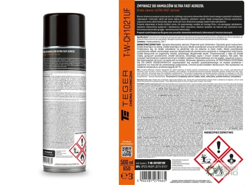 Zmywacz do hamulców ULTRA FAST, 500 ml,Teger