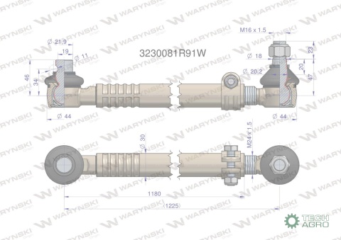 Drążek kierowniczy kompletny 3230081R91WARYŃSKI