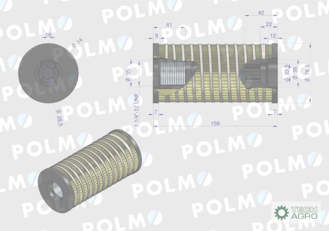 Filtr pompki paliwa wewnętrzny 265601634132A016P POLMO