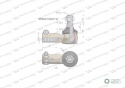 Przegub kierowniczy 106mm- M28x1,5 3599679M91 WARYŃSKI