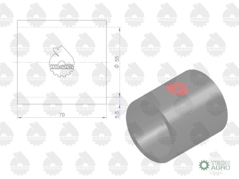 Przewód filtra powietrza krótki MF-4 ORYGINAŁ URSUS