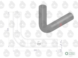 Przewód gumowy chłodnicy dolny zbrojonypłótnem MF3 ORYGINAŁ URSUS