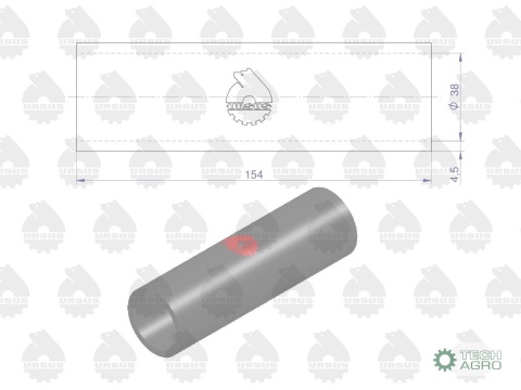 Przewód gumowy chłodnicy górny zbrojonypłótnem MF3 ORYGINAŁ URSUS