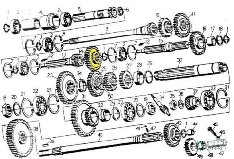 Koło zębate trzeciego biegu i reduktoraprzesuwne C-330 ORYGINAŁ URSUS