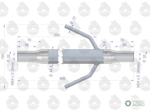 Nakrętka łącznika centralnego C-360 ORYGINAŁ URSUS