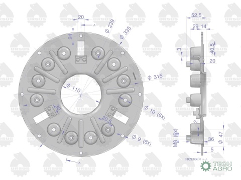 Osłona sprzęgła C-328/330 ORYGINAŁ URSUS