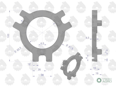 Pierścień wyłączający sprzęgła 50010101C-328 ORYGINAŁ URSUS
