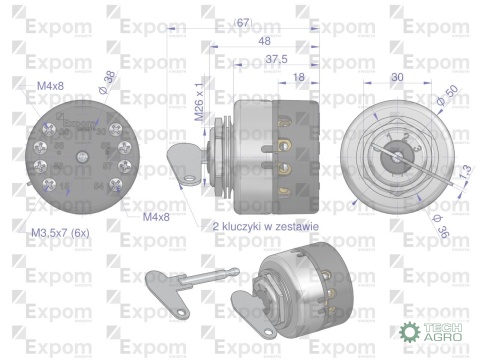 Stacyjka z kluczykiem C-330/360/385 EXPOM KWIDZYN eu