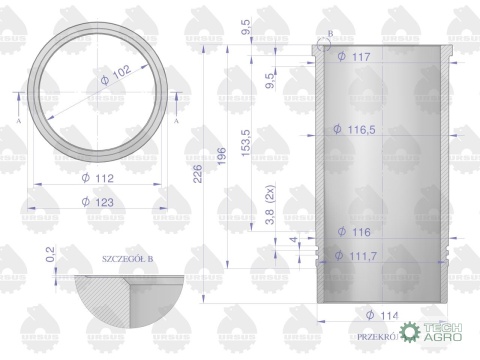 Zestaw naprawczy silnika C-330 (komplet) ORYGINAŁ URSUS
