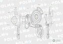 Złącze przewodów powietrza bez zaworu C-330/360 (twarde) x501200 22x1.5 POLMO
