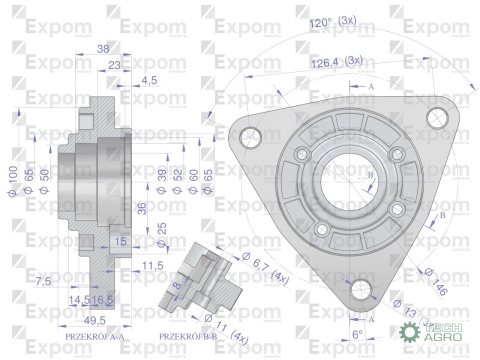 Głowica rozrusznika T-25 MTZ typu Magneton 9142780 Blue Line EXPOM KWIDZYN