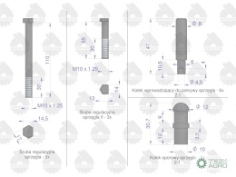 Komplet naprawczy sprzęgła C-330/360 50511180 Oryginał Ursus