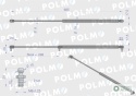 Siłownik dachu 53369912 pasuje do Zetora Proxima Forterra POLMO