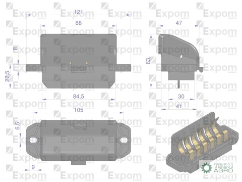 Skrzynka bezpieczników 6-krotna EXPOM KWIDZYN eu