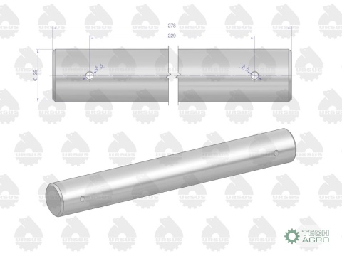 Sworzeń wspornika zaczepu górnego 50450460 C-360 ORYGINAŁ URSUS