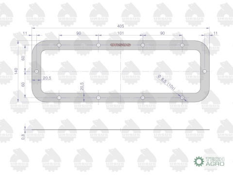 Uszczelka dolna zwolnicy krążelit 0.8mmC-360 ( sprzedawane po 5 ) ORYGINAŁ URSUS