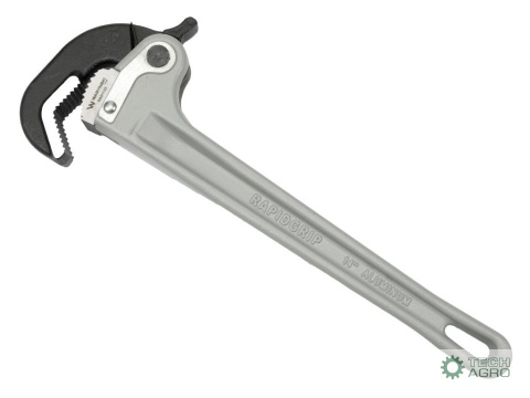 Klucz do rur, samozaciskowy 14" uchwytaluminium wzmocniony szczęki ze stali CrMnTi z dodatkiem tytanu, Waryński