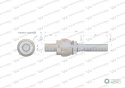 Przegub kierowniczy 241mm- M30x1,5; M28x1,5 F926301100010 WARYŃSKI