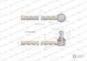 Przegub kierowniczy 370mm AL39024 WARYŃSKI