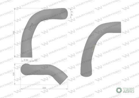 Przewód dolny L61988 chłodnicy Waryński