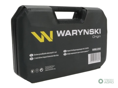 Zestaw przedłużek do nasadek udarowych,1 cal 150 250 i 350 mm z utwardzanej stali stopowej CrMo 3 el., do prac w mechanice pojaz