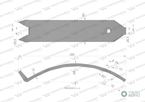 Odkładnica środkowa zastosowanie Delta Flex Kongskilde stal borowa Waryński