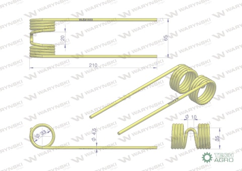 Palec podbieracza zastosowanie John Deere E41833 Waryński