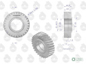 Koło rozrządu pośrednie dolne 950416 C-360/Zetor ORYGINAŁ URSUS