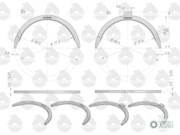 Komplet Półpierścieni P-1 (I szlif) 31137211 MF-3 ORYGINAŁ URSUS