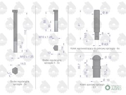 Komplet naprawczy sprzęgła C-330/360 50511180 Oryginał Ursus