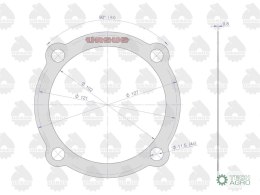 Komplet ( zestaw ) uszczelek tylnego mostu C-385 ORYGINAŁ URSUS