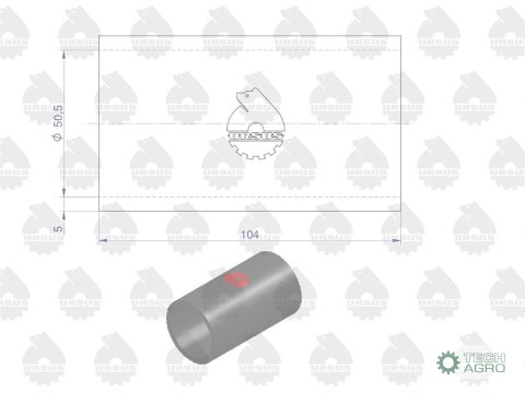 Przewód gumowy wody fi 50-90 zbrojony płótnem C-385 ORYGINAŁ URSUS Przewód gumowy wody fi 50-90 zbrojony płótnem C-385 ORYGINAŁ URSUS