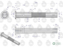 Sworzeń osi przedniej stopniowany C-385 ORYGINAŁ URSUS