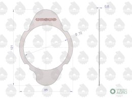 Uszczelka cylindra sprężarki 950941 krążelit 0.8mm C-360 ( sprzedawane po 10 ) ORYGINAŁ URSUS