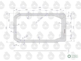 Uszczelka korpusu podnośnika krążelit 1mm C-385 ( sprzedawane po 5 ) ORYGINAŁ URSUS