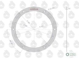 Uszczelka pokrywy mechanizmu różnicowego krążelit 0.5mm C-360 ( sprzedawane po 5 ) ORYGINAŁ URSUS