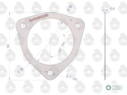 Uszczelka pokrywy termostatu krążelit 0.8mm C-385 ( sprzedawane po 10 ) ORYGINAŁ URSUS