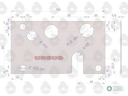 Uszczelka rozdzielacza hydraulicznego krążelit 0.8mm C-360 ( sprzedawane po 10 ) ORYGINAŁ URSUS