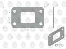 Uszczelka turbo krążelit 0.5mm Zetor ( sprzedawane po 10 ) ORYGINAŁ URSUS