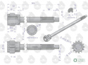 Wałek sprzęgłowy I stopnia (nowy typ) C-360 ORYGINAŁ URSUS