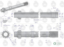 Wałek sprzęgłowy przekaźnika II stopnia C-360 ORYGINAŁ URSUS