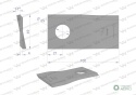 Nóż, nożyk kosiarka 100X48X4X21 lewy zastosowanie 434977 Pottinger WARYŃSKI ( sprzedawane po 25 )
