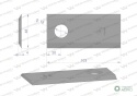 Nóż, nożyk kosiarka 103X48X4mm otwór 19zastosowanie 122331 Fella WARYŃSKI ( sprzedawane po 25 )