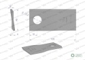 Nóż, nożyk kosiarka 105X49X4X19,3 zastosowanie Samasz BRZW (opak 12xL+12xP) WARYŃSKI ( sprzedawane po 24 )